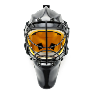Ruostumattomasta teräksestä valmistettu kissan silmän säleikkö Custom Field Hockey-maalivahti kypärä