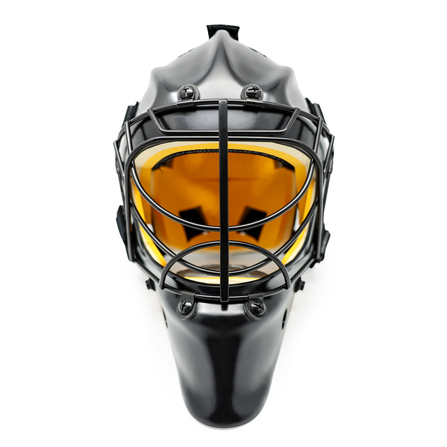 Ruostumattomasta teräksestä valmistettu kissan silmän säleikkö Custom Field Hockey-maalivahti kypärä