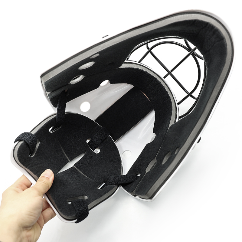 Iskunkestävä nuorten maahockey maalivahtikypärä